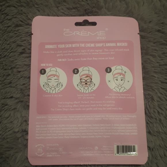 3/$20 - NWT Face Bundle - Sloth mask and cleanser - Picture 2 of 4